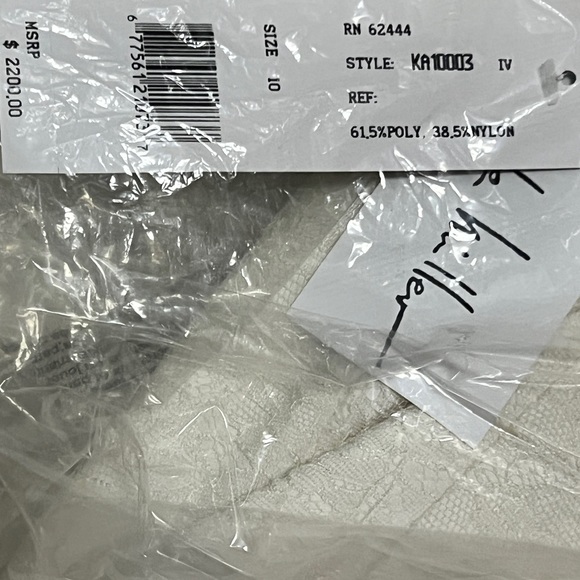 Nicole Miller Lace Strapless Mermaid style Gown - Picture 5 of 5